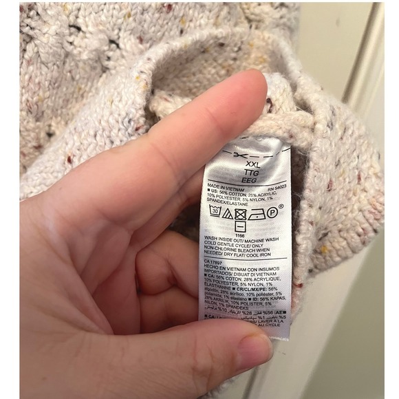 NWOT Chunky Crew Neck Cable-Knit Pointelle Sweater Long Sleeve Textured Cozy XXL - Picture 6 of 6